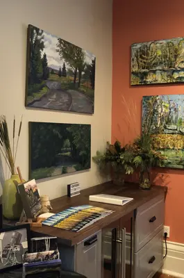 Paintings on a wall
