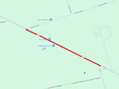 Map of Haldimand Road 20 project location