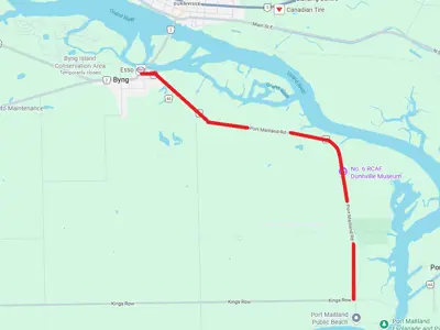 Map of Port Maitland Road project location