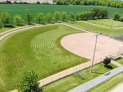Aerial View Of Ballpark At Fisherville Lions Park