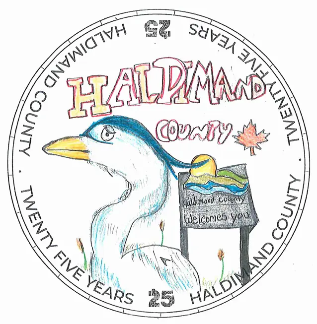 Coin contest winner for Grade 4-6 featuring a Great Blue Heron as the central image