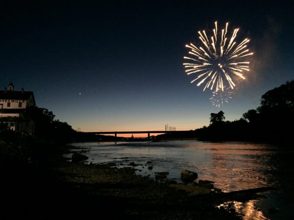 Fireworks burst into being, celebrating Canada