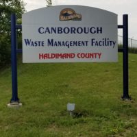 Canborough Waste Management Facility sign