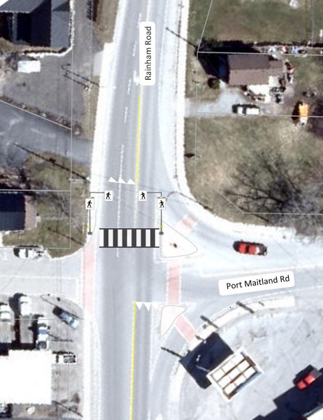 Map of pedestrian crossover in Byng